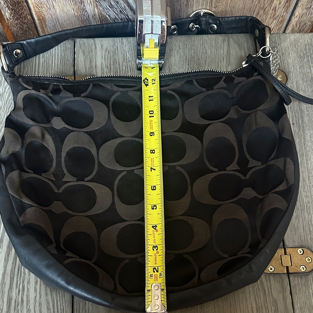 Coach 13642 ALI Signature Satin & Leather Hobo Shoulder Bag & Matching Wallet - Picture 13 of 16